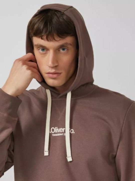 s.Oliver Hooded Brown Sweatshirt