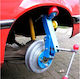 Dispozitiv Reparare Aripă Auto cu Braț Extensibil 2 Niveluri de Înclinare la Butuc Reglare Unghi 90 de Grade Albastru 65 X 26-29 Cm