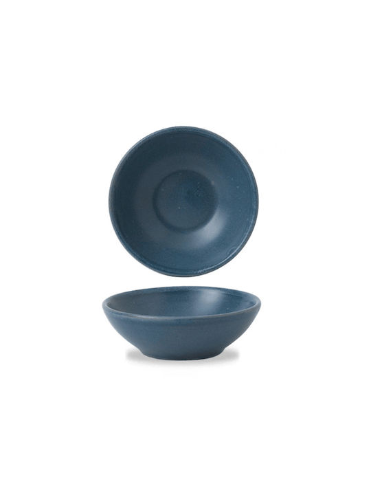 Churchill 1795 Stonecast Blue Porcelain Round Dip Serving Bowl Diameter 11.6cm 6 Pieces