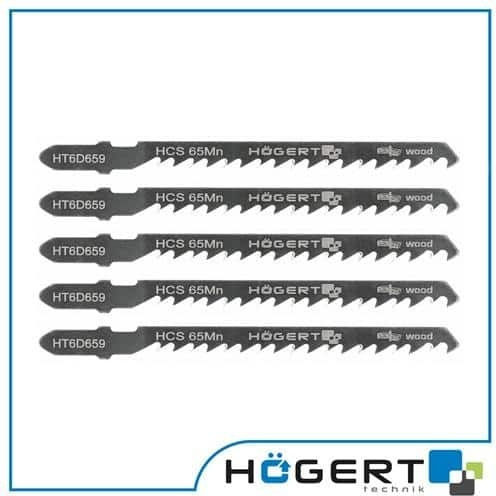 Set 5 Stichsägeblätter Elektrische Säge Hogert 6tpi 100mm Ht6d659