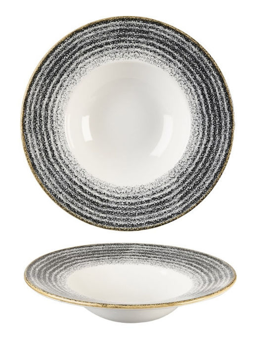Churchill 1795 Studio Prints Serving Plate Deep Porcelain Gray 24cm 6 Pieces