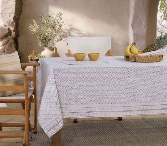 Nef-Nef Homeware Покривка за Маса Ishmar Екрю/Черен 140x180 см Nef-Nef Homeware Покривка за Маса Ishmar Екрю/Черен 140x180 см