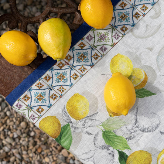 Tessitura Toscana Telerie Linen Runner Yellow 170x45cm