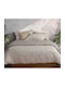 Nef-Nef Homeware Tundra Coverlet Double Cotton Satin Ecru Grey 240x230cm