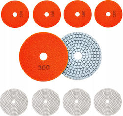 Set 10 Diamantscheiben Polieren Schleifen Zola 80 Mm Durchmesser 300 Körnung Velcro Befestigung Fliesen Stein Keramik Marmor Dachziegel Terrakotta Trocken Nass Verwendung Porto