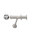 Demo Systems Metallic Single Curtain Pole 300cm Silver