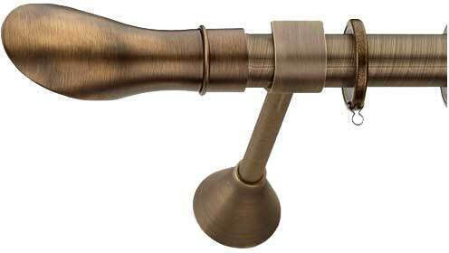 Demo Systems Metallisches Vorhangstangen Double mit Stange 300cm Bronze