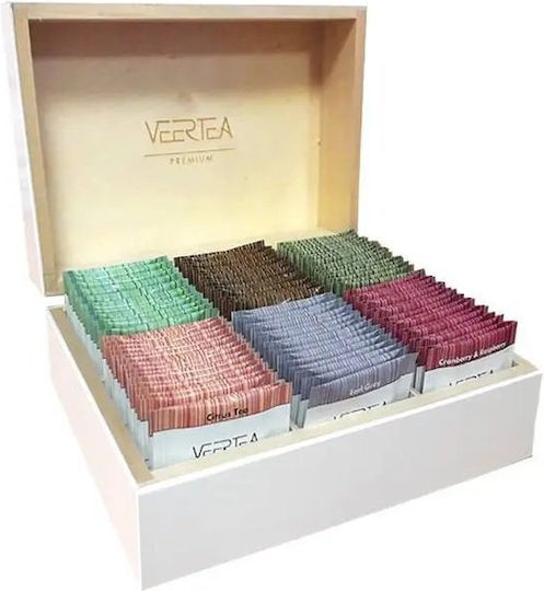 Wooden Tea Box Veertea 96 Envelopes White
