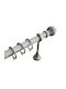Frans Extendable Metallic Curtain Pole Single Diameter 25mm White Patina Gold A3/04W