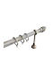 Frans Extendable Metallic Curtain Pole Single Diameter 25mm White Patina Gold A1/04W