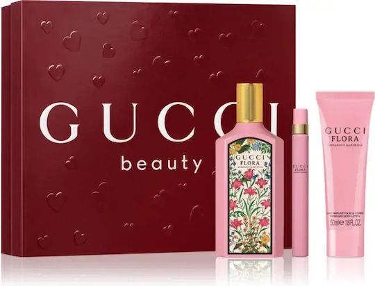 Gucci Flora Gorgeous Gardenia Set Pentru Femei cu Loțiune de Corp