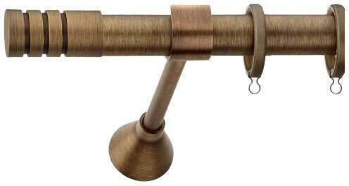 Demo Systems Metallic Single Curtain Pole 150cm Bronze