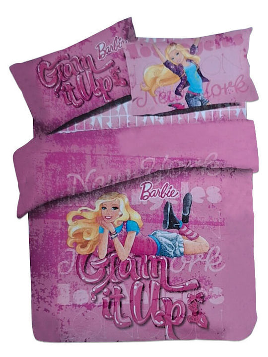 Set Einzel Barbie Rosa 175x245cm