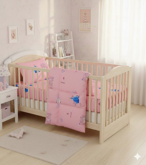 Kids Duvet Set Single With Pillowcase Pink 160x240cm
