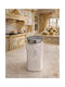 Ceramic White Cookie Jar Adelaide With Silver Lid 12x12x22cm Galifas 9045904 Galifas