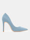 Pointed Toe Heels with High Blue Heel