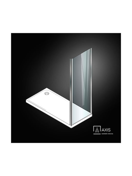 Axis Σταθερό Πλαϊνό Ντουζιέρας 87-89x185cm Clear Glass