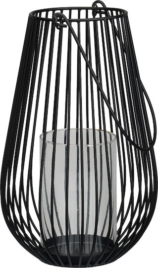 Metallische Schwarze Laterne 21x21x34,5cm
