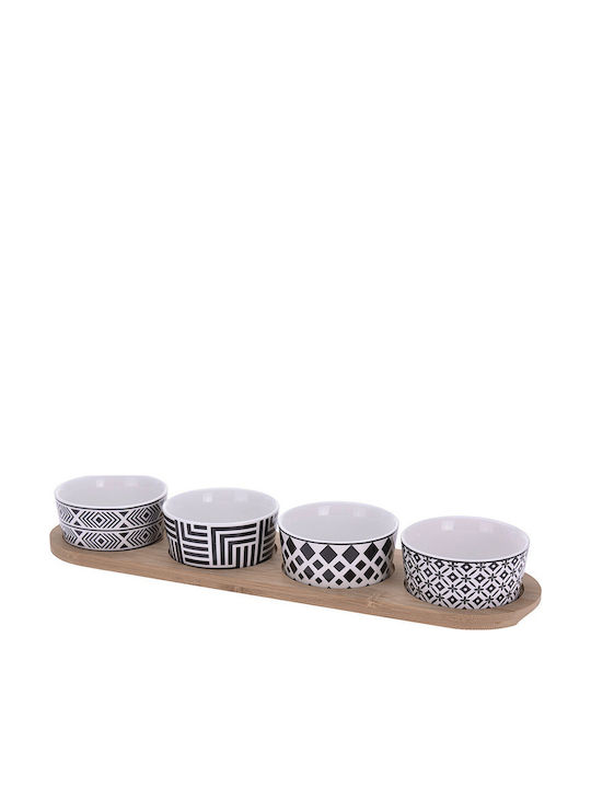 Bamboo Κεραμική Ορντεβιέρα με Βάση Ø38cm