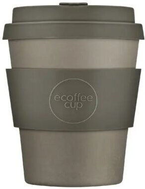 Ecoffee Cup Κούπα Πλαστική με Καπάκι Γκρι 240ml