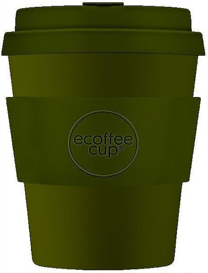 Ecoffee Cup Κούπα Πλαστική με Καπάκι Πράσινη 240ml