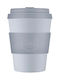 Ecoffee Cup Чаша Пластмасова с Капак Сребриста 350ml