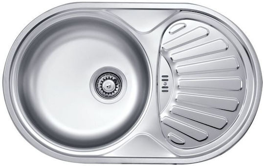 Deante Chiuvetă Bucătărie Drop-In Inox cu Robinet 48x77cm Gri