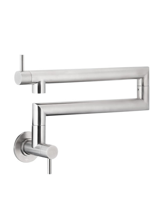 KFA Kitchen Faucet Wall Mounted with Shower Inox Gray