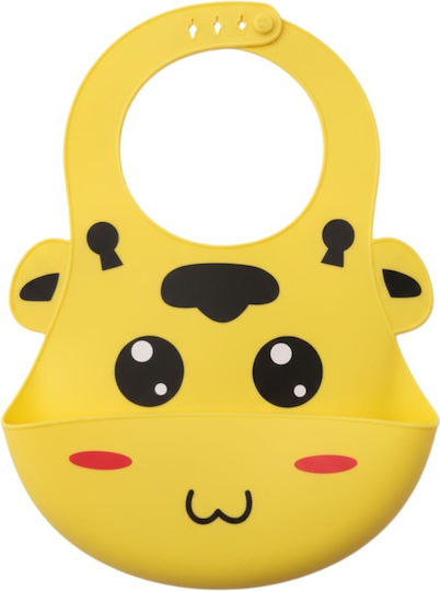 Queen Mother Happy Giraffe Αδιάβροχη Σαλιάρα Σιλικόνης με Τσέπη Happy Giraffe