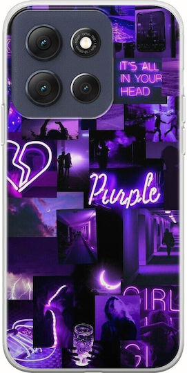 Aesthetic Purple Motorola Moto G86 5G Flexible TPU Transparent Silicone