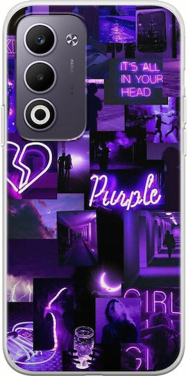 Aesthetic Purple Oppo A5 4G/5G Flexible TPU Transparent Silicone