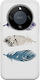 Blue Purple White Feathers Honor Magic8 Lite 5g Flexible Tpu Διάφανη Σιλικόνη