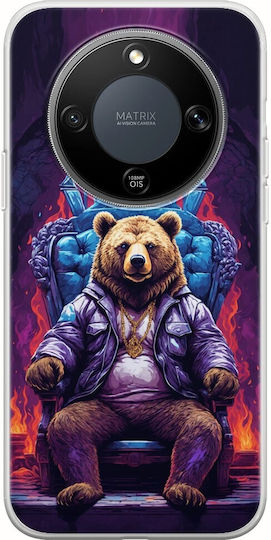 Диви Животни Мечка Honor Magic8 Lite 5g Гъвкава TPU Прозрачна Силиконова