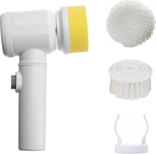 Perie Electrică Universală Curățare Zola 4 Capete Interșchimbabile Încărcare Usb Suport Inclus Abs Alb