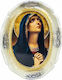Wand Icon Jungfrau Maria Aus Resin 35 X 27cm Weiß Ext 9914