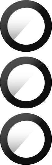 Clappio Rear Camera Lenses Compatible Galaxy S21 Fe Photo Sensor Glass Repair Transparent Black