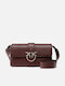 Classic Love Stoff Damen Schultertasche Burgundisch
