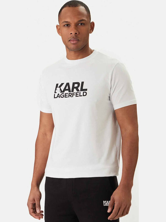 Karl Lagerfeld Тениска С Класическо Деколте Бяла