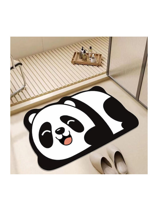 Αντιολισθητικό Πατάκι Μπάνιου ZD1BAT3QWSHPANDA White/black 40x60εκ.