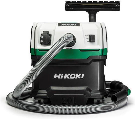 Hikoki Rp200yl Прахосмукачка за мокро/сухо почистване 1200W с Пластмасов Контейнер 20л