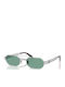 Miu Miu Unisex Sunglasses with Silver Metallic Frame and Mirror Lenses
