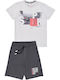 Kids Set with Shorts Summer 2 Pieces Light Gray