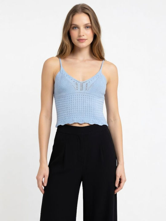 Only Women's Cotton Blue Open Top