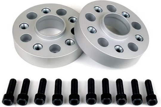 Athena Distantiere Roti Audi Mercedes Cu Dibluri Duble Șurub Cu Cap De Socket Și Bucșă De Oțel Preinstalată 5x112x66.45 Grosime 25mm