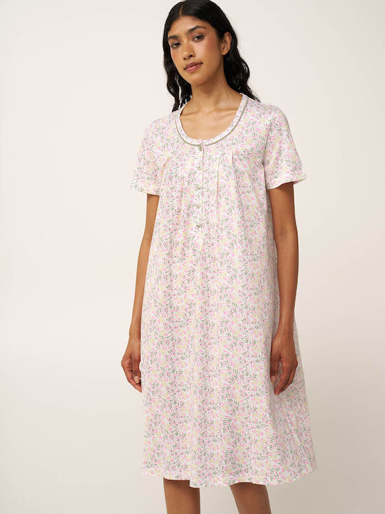 Vamp Summer Cotton Women's Nightgown Green Tea