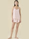 Noidinotte Summer Women's Cotton Pajama Set Pink