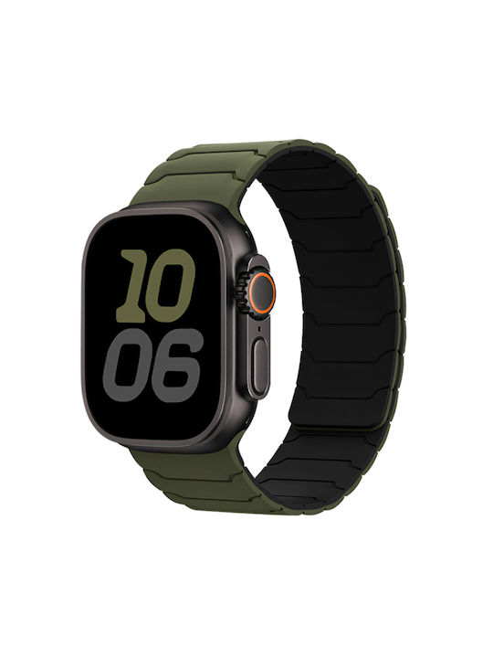 Watchband Hoco Wa39 Flex Series 38 40 41 42mm Silicone Strap Apple Watch Series 1 2 3 4 5 6 7 8 9 SE SE2 Khaki Black