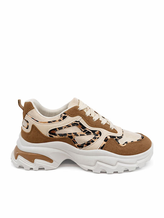 Plato Γυναικεία Chunky Sneakers Μπεζ