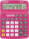 Avizar 12-digit Desktop Calculator Voice Function Lcd Screen Pink