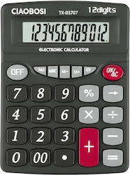 Avizar 12-stellige Multifunktions-Taschenrechner mit LCD-Bildschirm in Schwarz